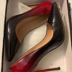 Vocosi Ombré red & black pump